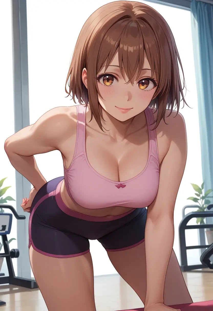 k-on!,hirasawa_yui,yoga shorts  - 