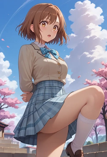 k-on!,hirasawa_yui,spring,student uniform,blazer  - AI generated anime art