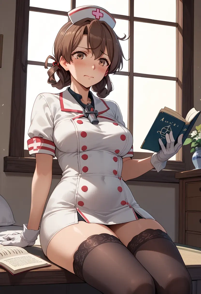 kantai_collection,hiryuu_(kancolle),nurse pantyhose,mini skirt, sexy  - 