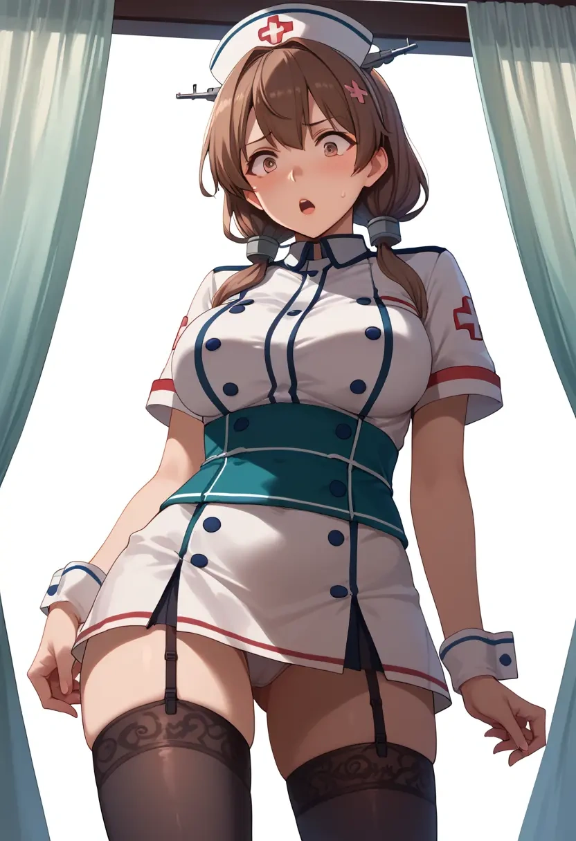 kantai_collection,hiryuu_(kancolle),nurse pantyhose,mini skirt, sexy  - 