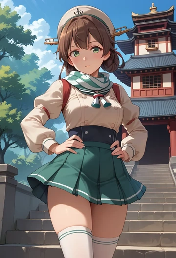 kantai_collection,hiryuu_(kancolle),spring,student uniform,blouse  - AI generated anime art