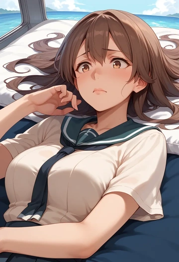 kantai_collection,hiryuu_(kancolle),graphic tee,dolphin shorts  - AI generated anime art