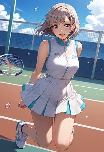 idolmaster,hisakawa_hayate,tennis skirt  - AI generated anime art