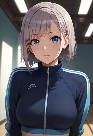 idolmaster,hisakawa_hayate,athletic,track suit  - AI generated anime art