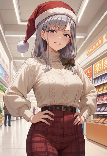 idolmaster,hisakawa_hayate,Christmas  - AI generated anime art