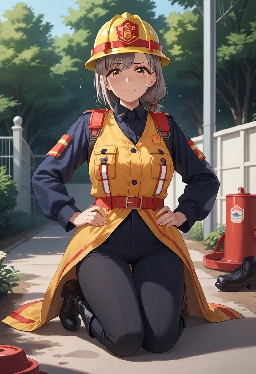 idolmaster,hisakawa_nagi,firefighter  - 