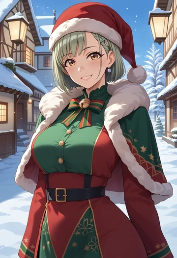 idolmaster,hisakawa_nagi,Christmas,dress  - AI generated anime art