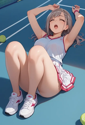 idolmaster,hisakawa_nagi,tennis skirt  - AI generated anime art