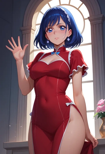 precure,hishikawa_rikka,qipao  - AI generated anime art