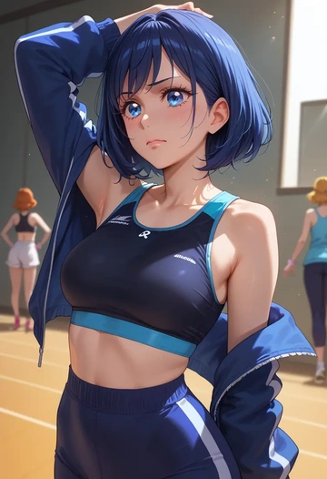 precure,hishikawa_rikka,athletic,track suit  - AI generated anime art