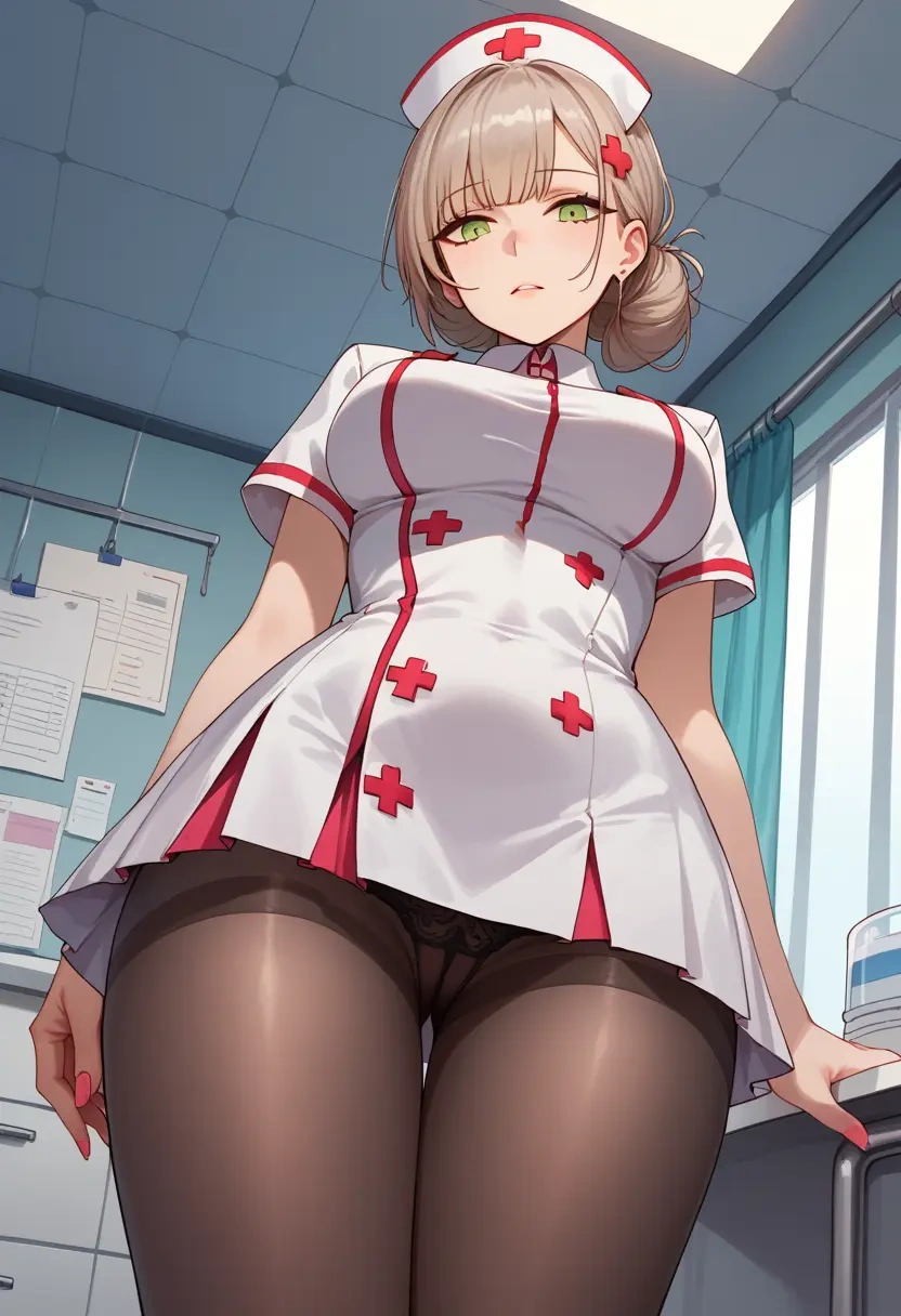 girls'_frontline,hk416_(girls'_frontline),nurse pantyhose,mini skirt, sexy  - 