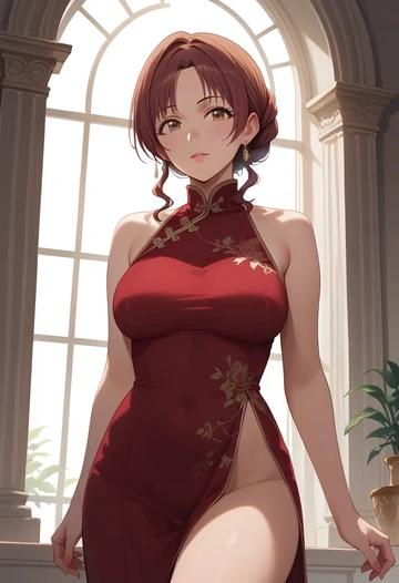 idolmaster,hojo_karen,qipao  - AI generated anime art