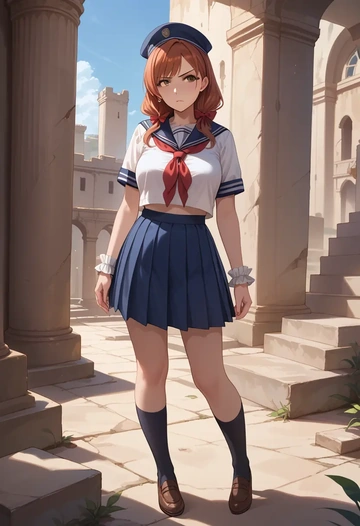 idolmaster,hojo_karen,sailor, uniform  - AI generated anime art