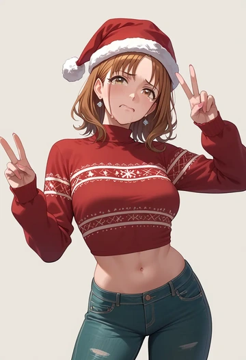 idolmaster,hojo_karen,Christmas  - AI generated anime art