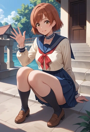 idolmaster,honda_mio,sailor, uniform  - AI generated anime art