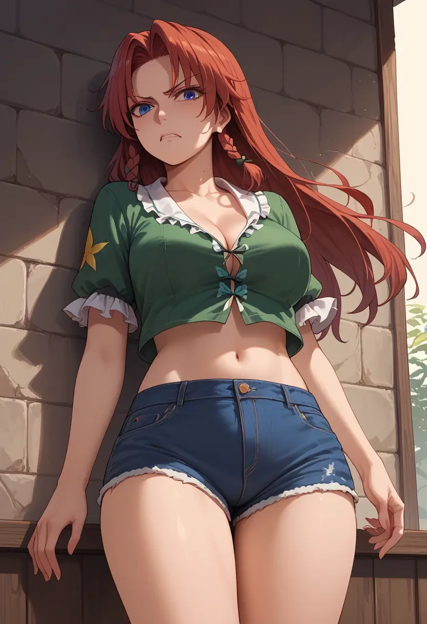 touhou,hong_meiling,shorts,sexy  - 