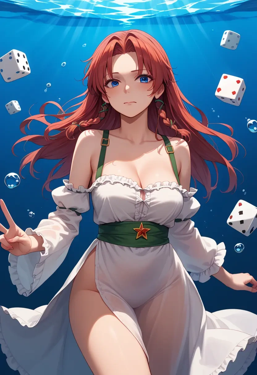 touhou,hong_meiling,silk slip dress  - 