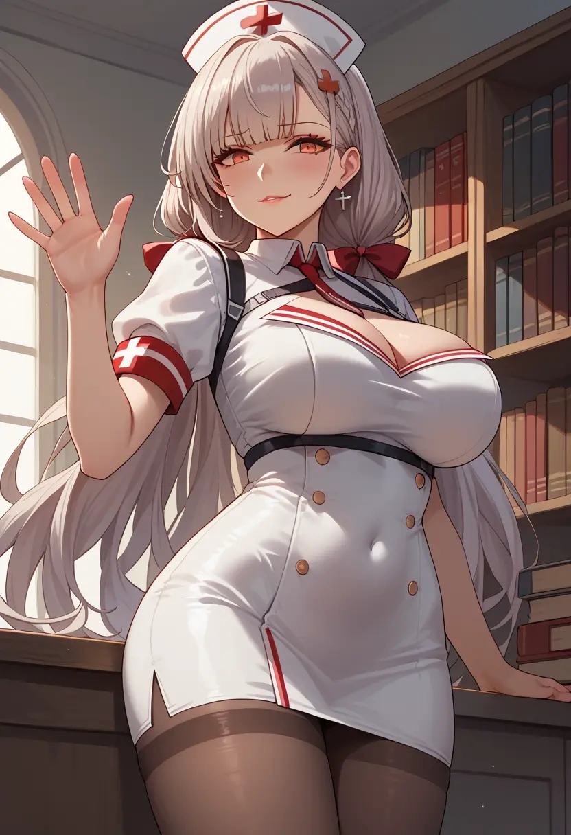 azur_lane,honolulu_(azur_lane),nurse, pantyhose,mini skirt  - 