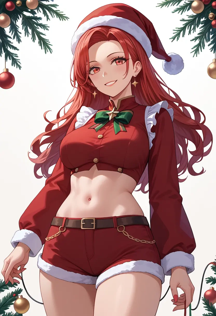 azur_lane,honolulu_(azur_lane),Christmas,red velvet shorts  - 