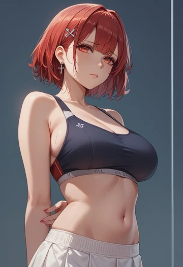 azur_lane,honolulu_(azur_lane),sports bra,high-waisted leggings  - AI generated anime art