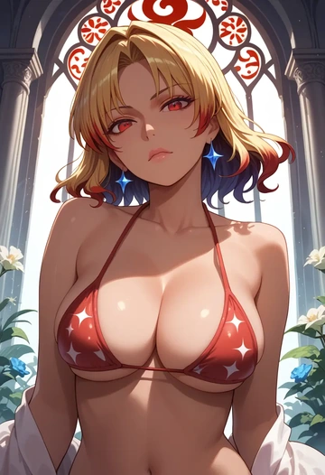 touhou,horikawa_raiko,bikini  - AI generated anime art