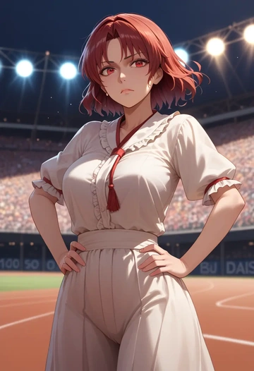 touhou,horikawa_raiko,athletic  - AI generated anime art