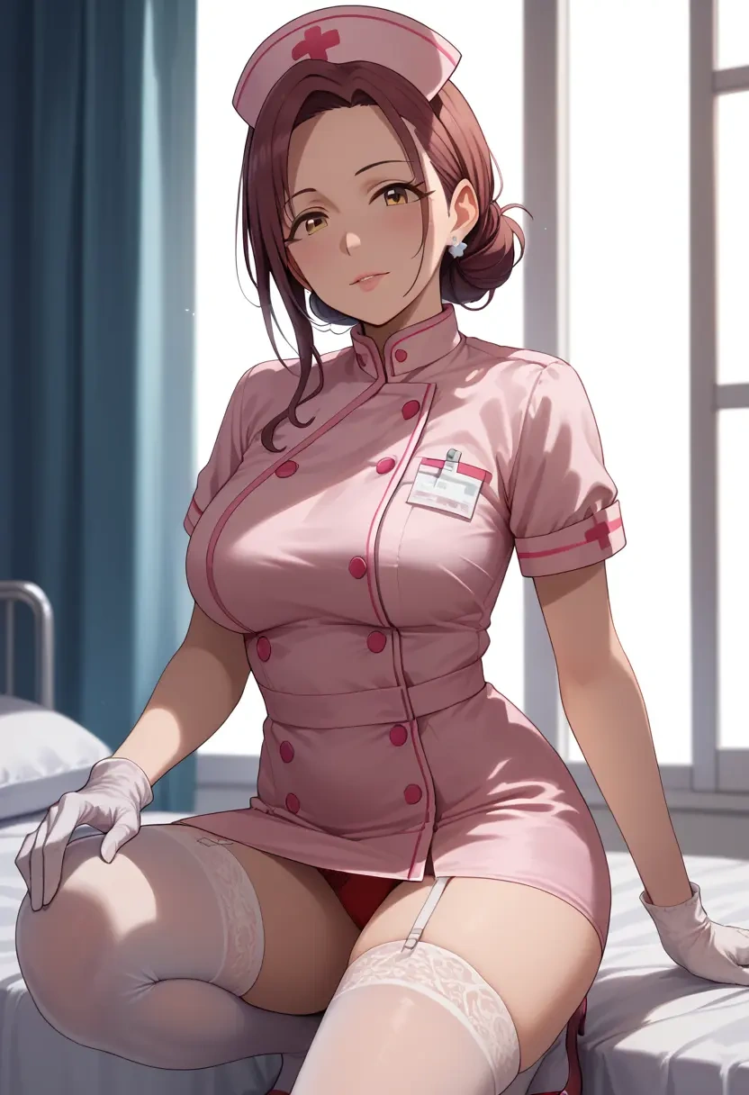 idolmaster,hoshi_syoko,nurse,stockings,sexy,panties  - 