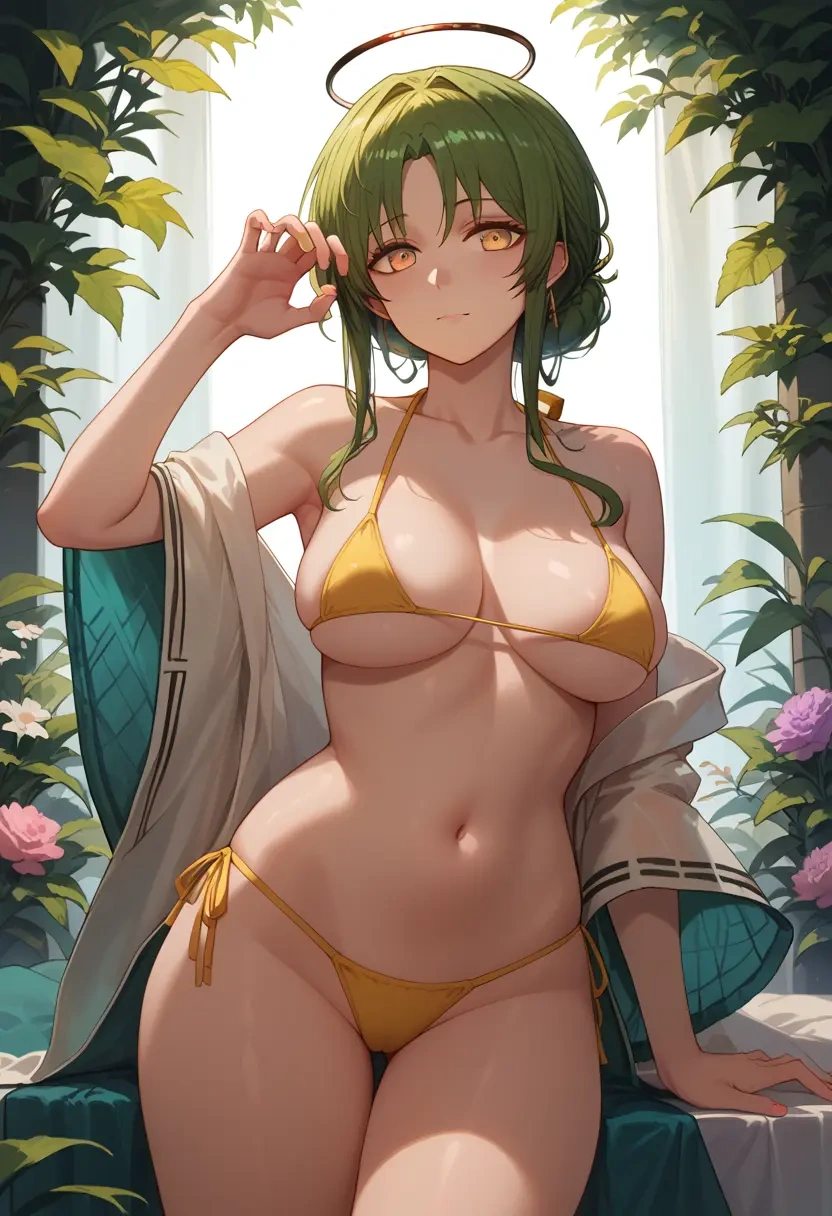 arknights,hoshiguma_(arknights),tiny bikini,sexy  - 