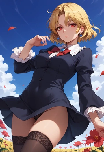 touhou,hoshiguma_yuugi,secretary, stockings  - AI generated anime art