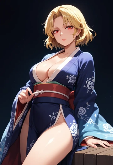 touhou,hoshiguma_yuugi,kimono,sexy  - AI generated anime art