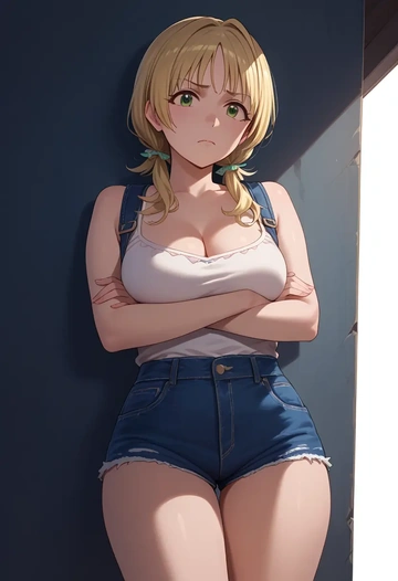 idolmaster,hoshii_miki,shorts,sexy  - AI generated anime art