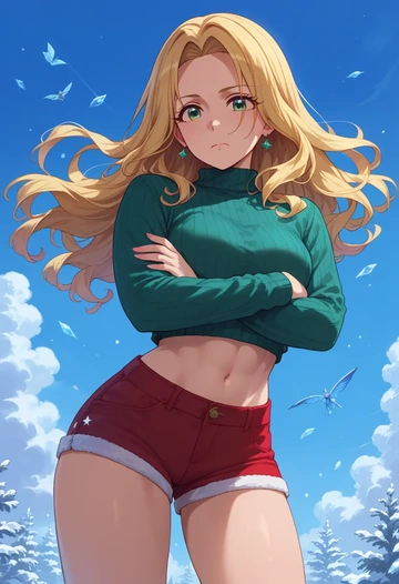 idolmaster,hoshii_miki,red velvet shorts  - AI generated anime art