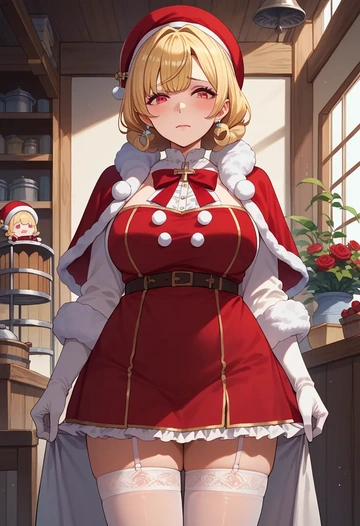 nijisanji,hoshikawa_sara,Christmas,sexy, stockings,  - AI generated anime art