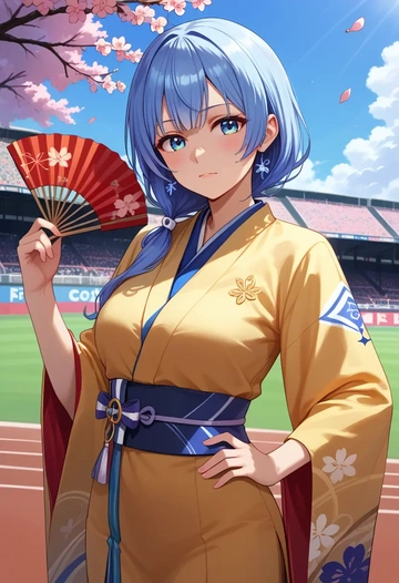 hololive,hoshimachi_suisei_(1st_costume),kimono  - AI generated anime art