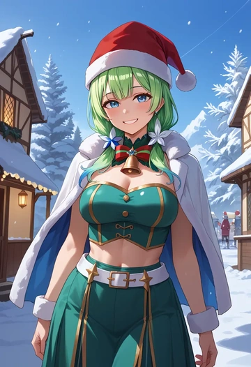 hololive,hoshimachi_suisei,Christmas,dress  - AI generated anime art