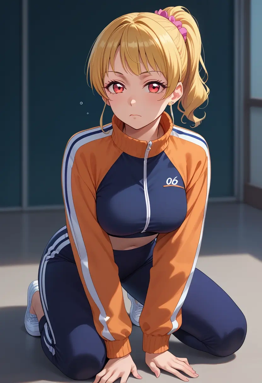 aikatsu!_(series),hoshimiya_ichigo,athletic,track suit  - 