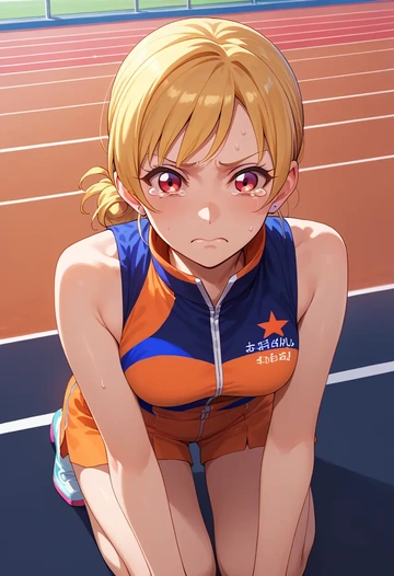 aikatsu!_(series),hoshimiya_ichigo,sleeveless top,bike shorts  - AI generated anime art