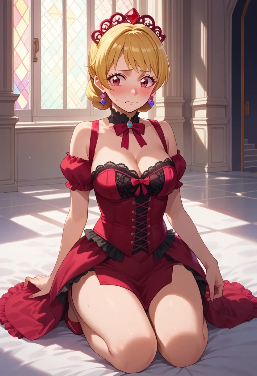 aikatsu!_(series),hoshimiya_ichigo,vampire corset,lace blouse,velvet skirt  - 