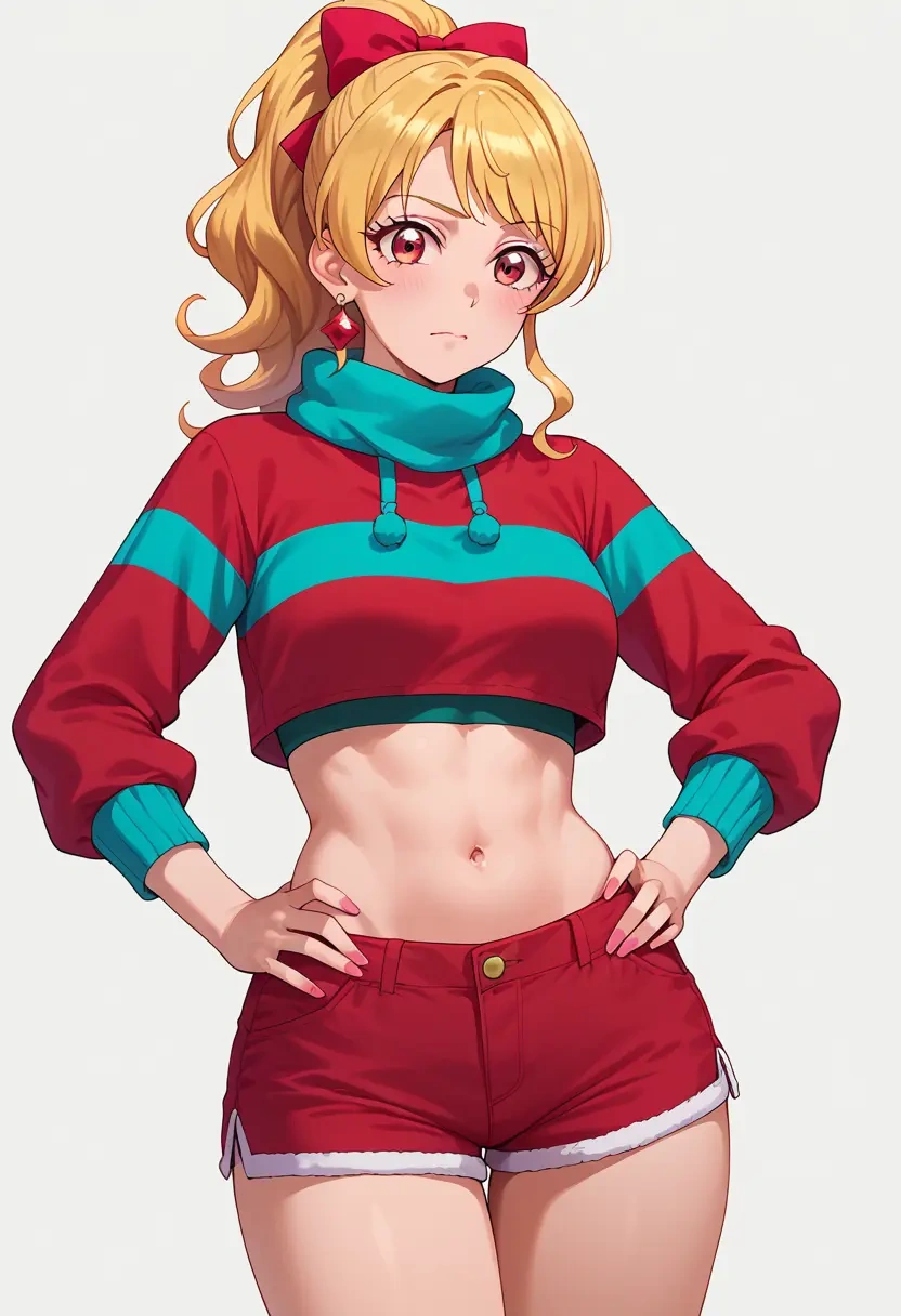 aikatsu!_(series),hoshimiya_ichigo,red velvet shorts  - 