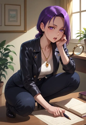 oshi_no_ko,hoshino_ai_(oshi_no_ko),detective  - AI generated anime art