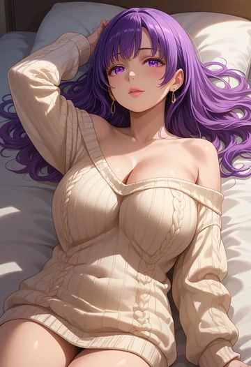 oshi_no_ko,hoshino_ai_(oshi_no_ko),sweater  - AI generated anime art