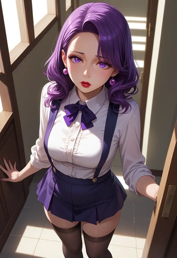 oshi_no_ko,hoshino_ai_(oshi_no_ko),secretary,stockings  - AI generated anime art