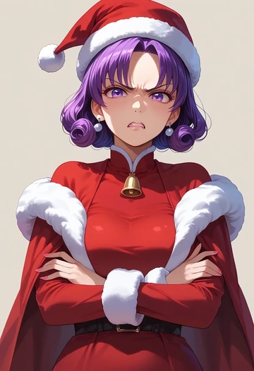 oshi_no_ko,hoshino_ai_(oshi_no_ko),Christmas,red velvet dress  - AI generated anime art