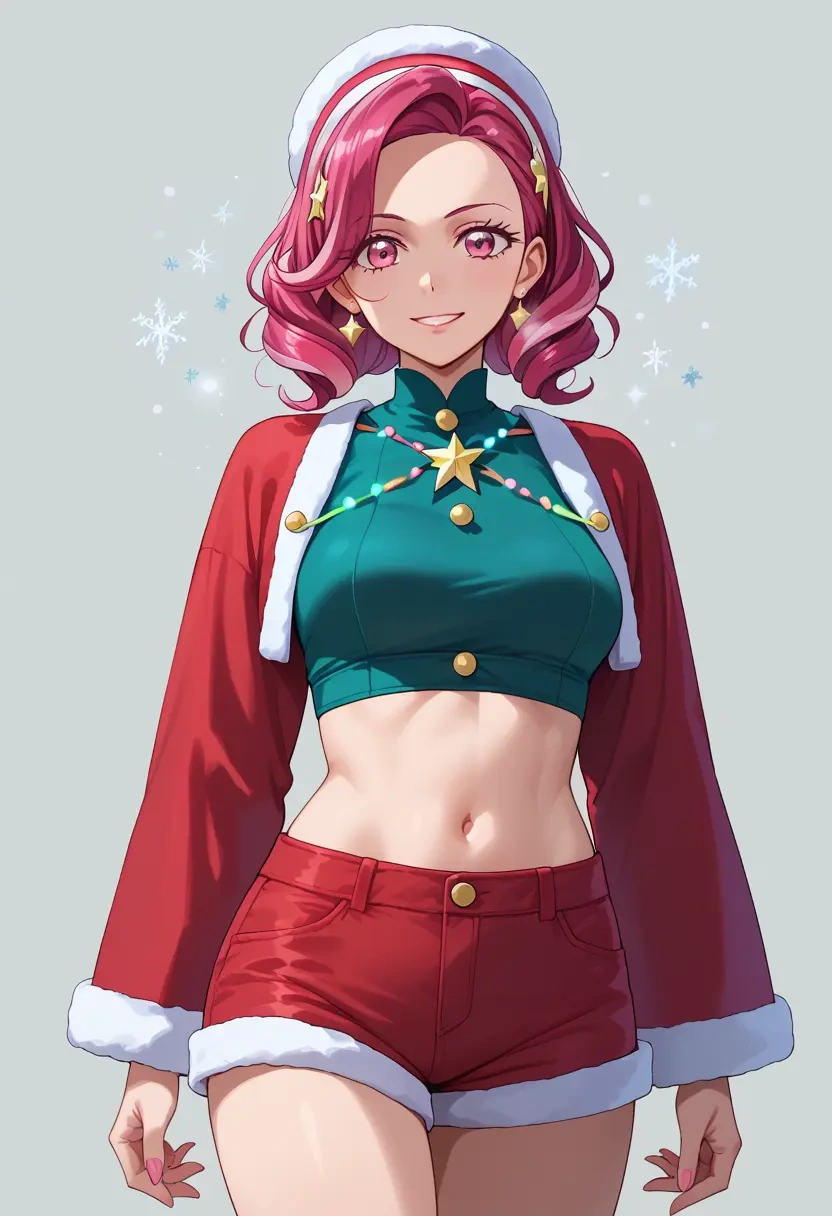 precure,hoshizora_miyuki,Christmas,red velvet shorts  - 