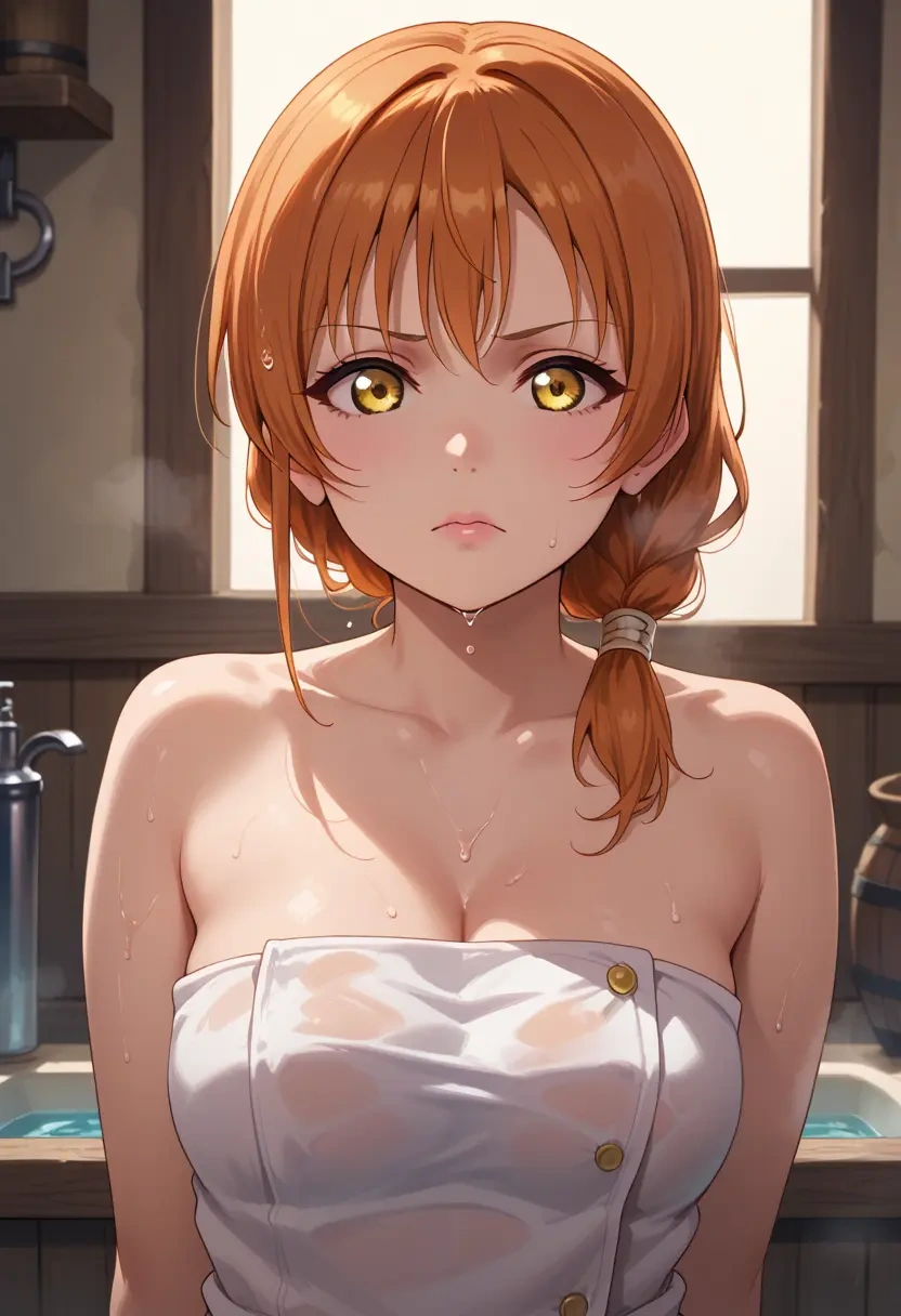 love_live!,hoshizora_rin,towel,sexy  - 