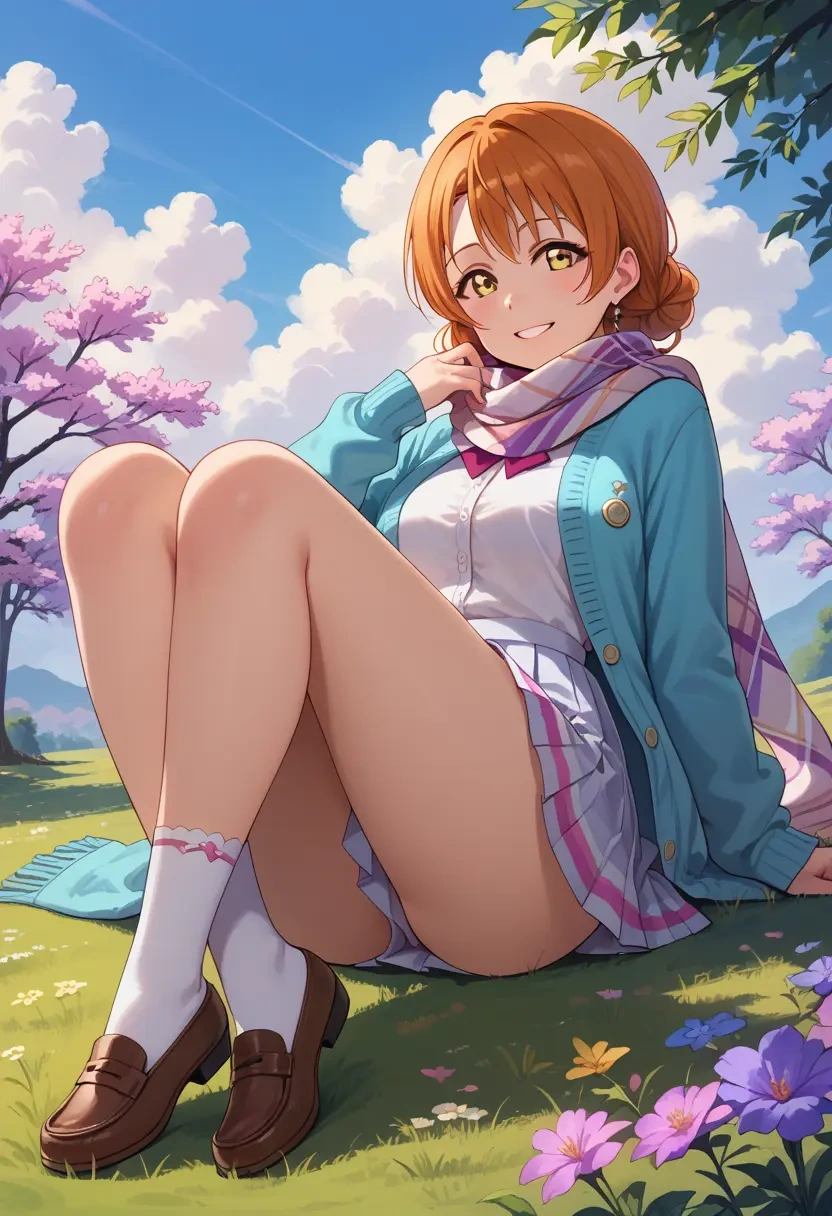 love_live!,hoshizora_rin,spring,student uniform,cardigan  - 