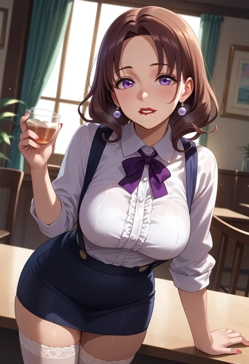 gochuumon_wa_usagi_desu_ka?,hoto_cocoa,secretary,stockings  - AI generated anime art