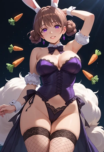 gochuumon_wa_usagi_desu_ka?,hoto_cocoa,bunny girl, sexy,stockings  - AI generated anime art