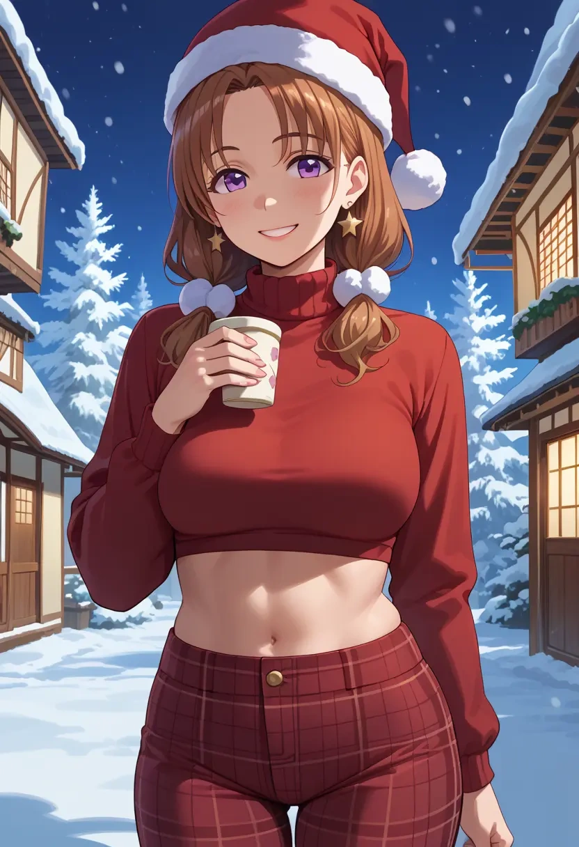 gochuumon_wa_usagi_desu_ka?,hoto_cocoa,Christmas,plaid trousers  - 