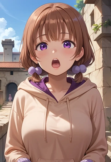 gochuumon_wa_usagi_desu_ka?,hoto_cocoa,hoodie,cropped,high-waisted joggers  - AI generated anime art